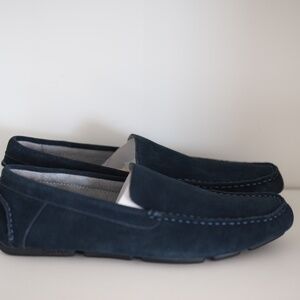CK Calvin Klein Navy Dark Blue Menton Suede Loafers Mocassins Shoes Mens 10 EU43